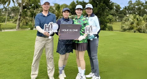 Nữ golfer Hải Phòng lập kỳ tích...2 HIO trong một vòng golf 18 hố