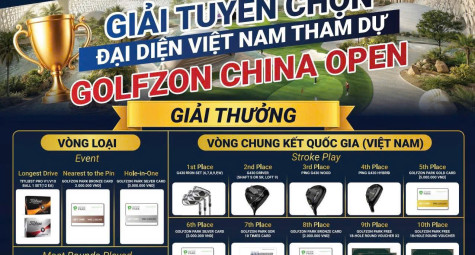 Ba suất dự GOLFZON CHINA OPEN 2026 chờ chủ nhân