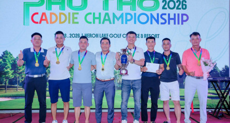 Phu Tho Caddie Championship 2026: Đội tuyển Sân golf Tam Đảo đoạt cúp vô địch 