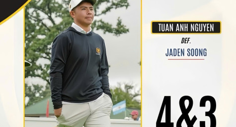 Nguyễn Tuấn Anh hạ golfer số 2 nước Mỹ tại Junior Presidents Cup 2026