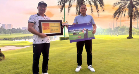 Golfer Đỗ Ngọc Hoàng ghi HIO đầu tay tại Long Bien Golf Course