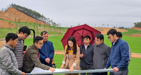 Bắc Giang: Bí thư Huyện ủy kiểm tra tiến độ thực hiện Dự án sân Golf và Nghỉ dưỡng 