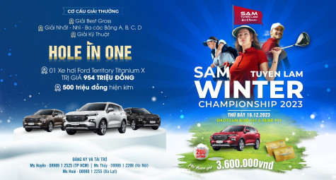 Khởi tranh SAM Tuyen Lam Winter Championship 2023 tại Đà Lạt – xứ sở ngàn hoa