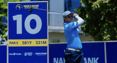 VĐV Thái Lan tạm dẫn đầu Nam A Bank Vietnam Masters 2024 sau 18 hố