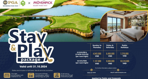 Trải nghiệm biển và golf đỉnh cao tại Mövenpick Resort Phan Thiết