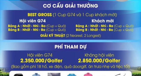 Giải golf ra mắt CLB Golf G74 chuẩn bị khởi tranh