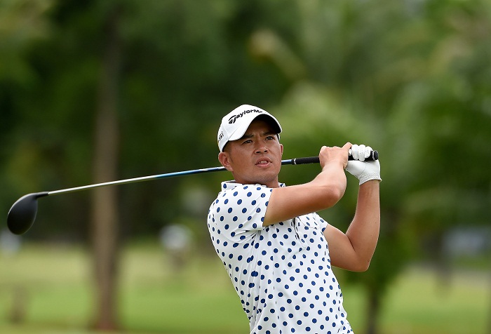 PATTAYA, THAILAND - JULY 31: Chan Shih-chang of Chinese Taipei plays a shot during round four of the King's Cup at Phoenix Gold Golf and Country Club on July 31, 2016 in Pattaya, Thailand. (Photo by Paul Lakatos/Asian Tour/Asian Tour via Getty Images)