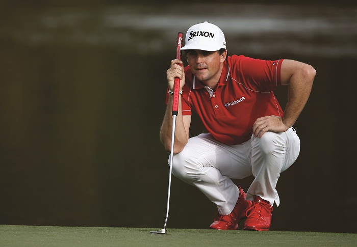 WINDERMERE, FL - DECEMBER 07: Keegan Bradley lines up a putt during the final round of the Hero World Challenge at the Isleworth Golf & Country Club on December 7, 2014 in Windermere, Florida. (Photo by Scott Halleran/Getty Images)