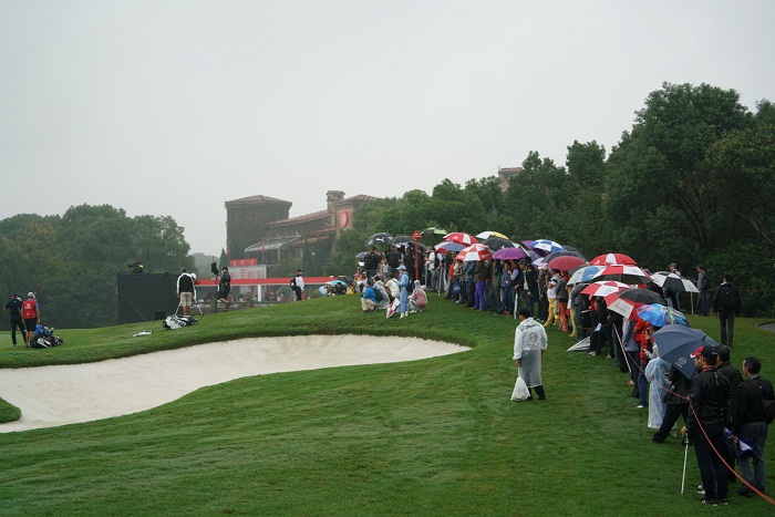 Bad weather on Sheshan International Golf Course today.