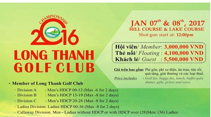 Giải vô địch clb golf Long Thành