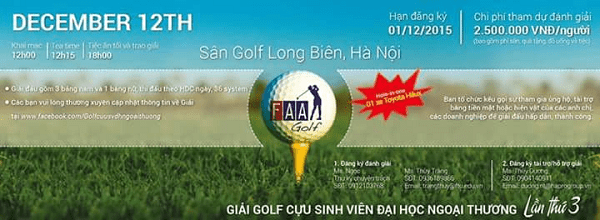 Giải golf cựu sinh viên ĐH Ngoại thương lần thứ III