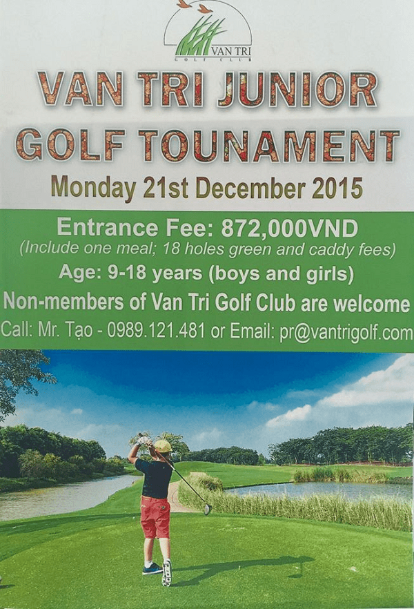 Van tri Junior Golf Tournament - Giải golf dành cho thanh thiếu niên