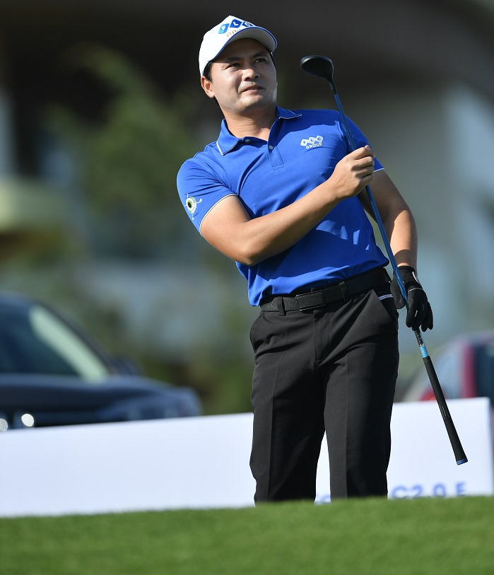 Golfer Thái Trung Hiếu trong ngày thi đấu #1 của giải