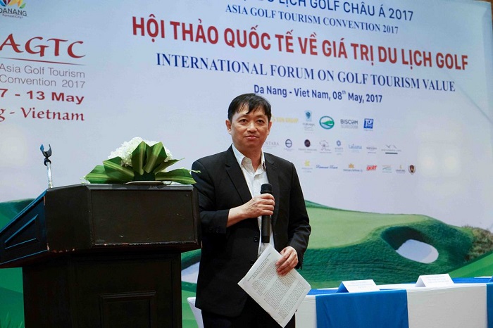 Mr. Dang Viet Dung - Vice Chairman of Danang People's Committee makes a welcome speech at the Forum/ Credit: VGM