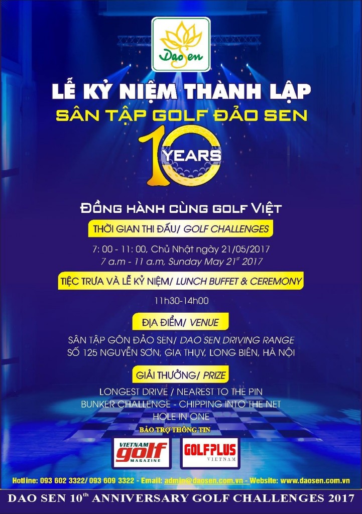 Chung vui cùng Lễ kỷ niệm 10 năm thành lập sân tập golf Đảo Sen