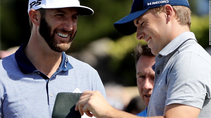 Dustin Johnson (đương kim vô địch U.S.Open 2016) và Jordan Spieth (nhà vô địch U.S.Open 2015) được xếp cùng nhóm thi đấu trong hai vòng đầu mùa giải U.S.Open 2017/ Ảnh: Internet