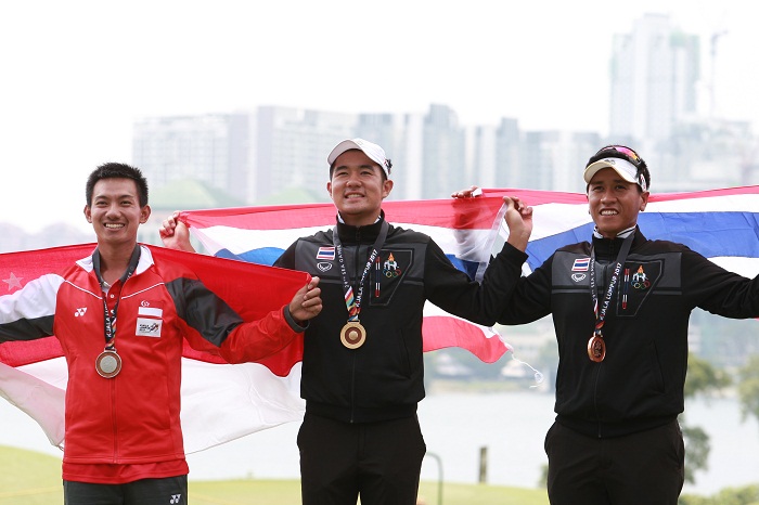 Các golfer nam nhận huy chương