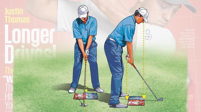 Dùng quyển tạp chí golf để định hình tư thế của bạn
