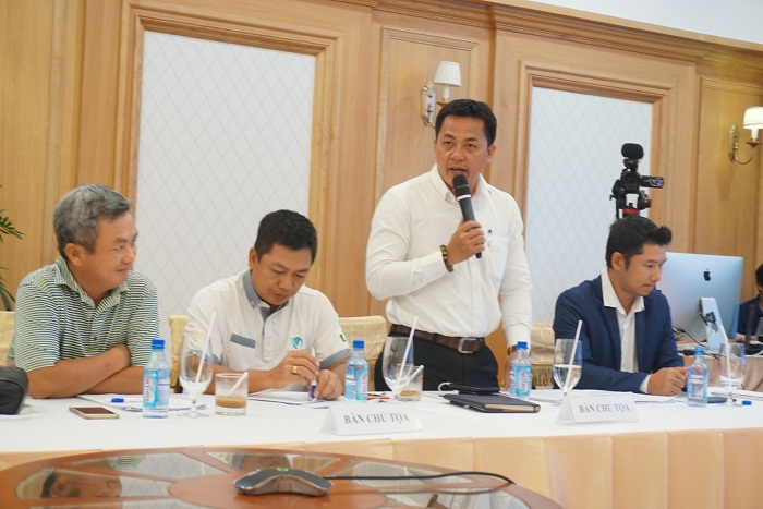 Ông Trần Ngọc Hải - Giám đốc Cty CPĐT Long Biên phát biểu