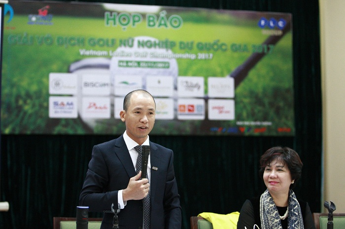 Ông Nhữ Văn Hoan - Đại diện của Tập đoàn FLC phát biểu tại buổi họp báo