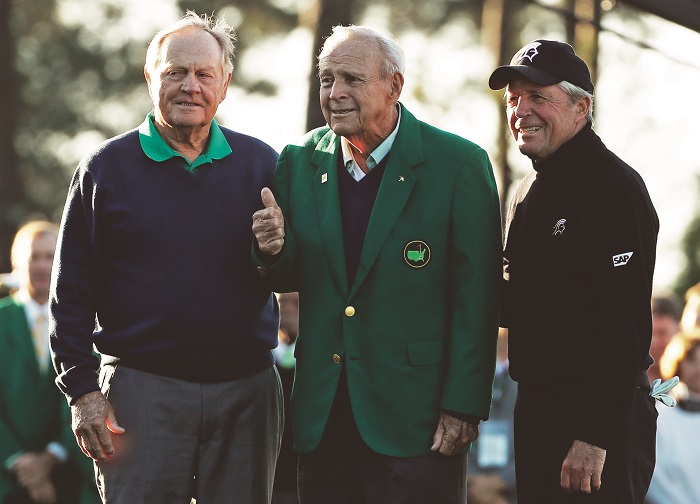 (Từ trái sang phải) Bộ ba huyền thoại: Jack Nicklaus, Arnold Palmer và Gary Player