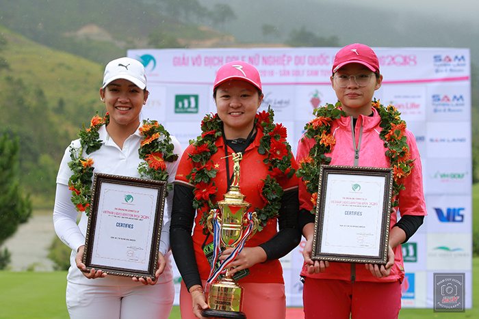 Tuyển golf Nữ Việt Nam ASIAD 2018 là Nguyễn Thảo My, Hanako Kawasaki và Đoàn Xuân Khuê Minh