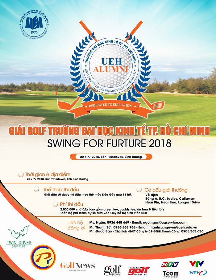 Thành lập CLB UEH Golf qua giải UEH GOLF - Swing for Furture 2018