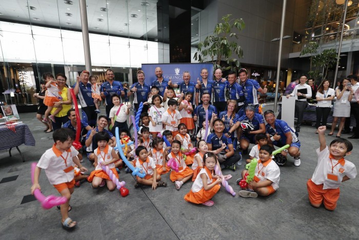 Reimann and his team were able to raise almost S$120.000 (US$87.000) for Child at Street 11 - an organization that supports poor kids and those with disorders.