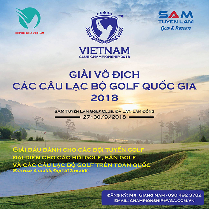 Giải vô địch các Câu lạc bộ Golf Quốc gia 2018 sẽ có thêm các đội Nữ