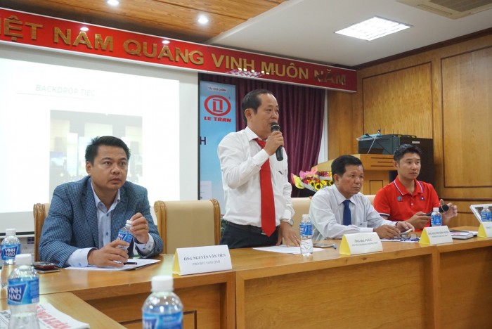 Ông Mai Phúc – Chủ tịch Hội đồng hương QNH chia sẻ mục đích của giải đấu