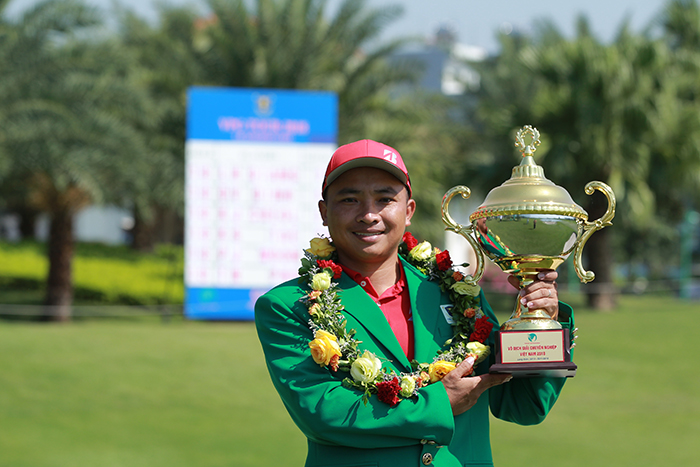 Lê Hữu Giang đang là golfer dẫn đầu bảng danh sách tiền thưởng golf Chuyên nghiệp Việt Nam