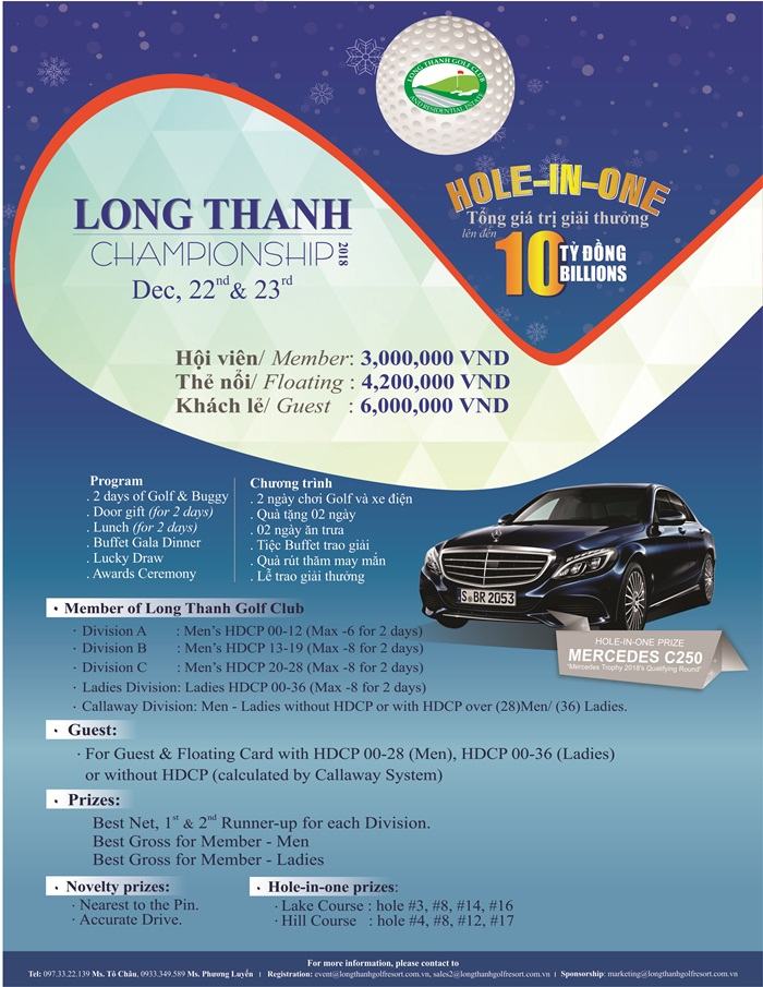 Giải vô địch long thành golf 2018 chuẩn bị khởi tranh