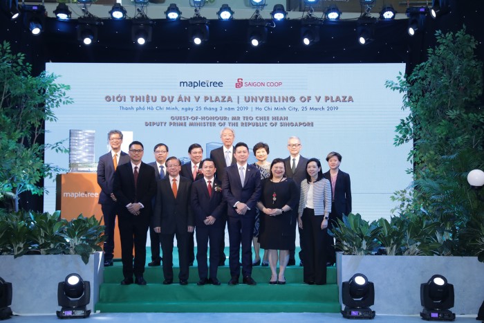 Guest-of-Honour Deputy Prime Minister of the Republic of Singapore, Mr Teo Chee Hean, Chairman of Ho Chi Minh City People’s Committee, the Socialist Republic of Vietnam, Mr Nguyen Thanh Phong, Chairman of Mapletree, Mr Edmund Cheng and Chairman of Saigon Co.op, Mr Diep Dung