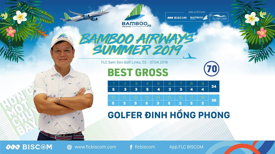 Golfer Đinh Hồng Phong vô địch giải đấu với Gross 70