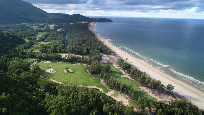 Aerial view of the stunning Sir Nick Faldo design Laguna Golf Lang Co