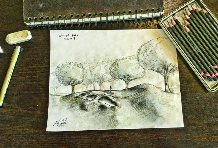 Winter Park Hole 8 Field Sketch