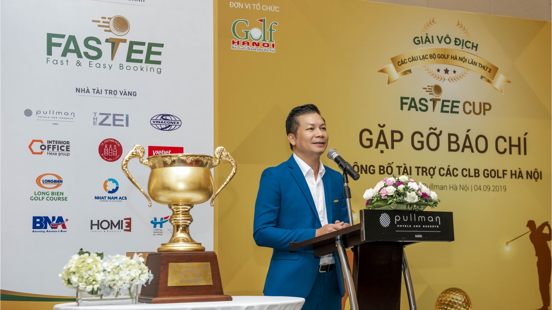 Shark' Phạm Thanh Hưng - đại diện NTT xứng danh Fastee phát biểu tại sự kiện