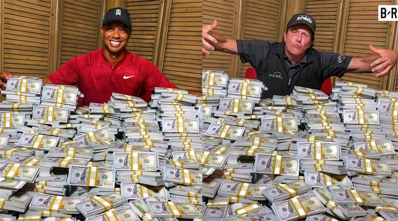 Tiger Woods cùng Phil Mickelson từng có màn giao đấu “nhẹ nhàng” vào năm ngoái với giải thưởng cho người thắng cuộc là 9 triệu đô la.