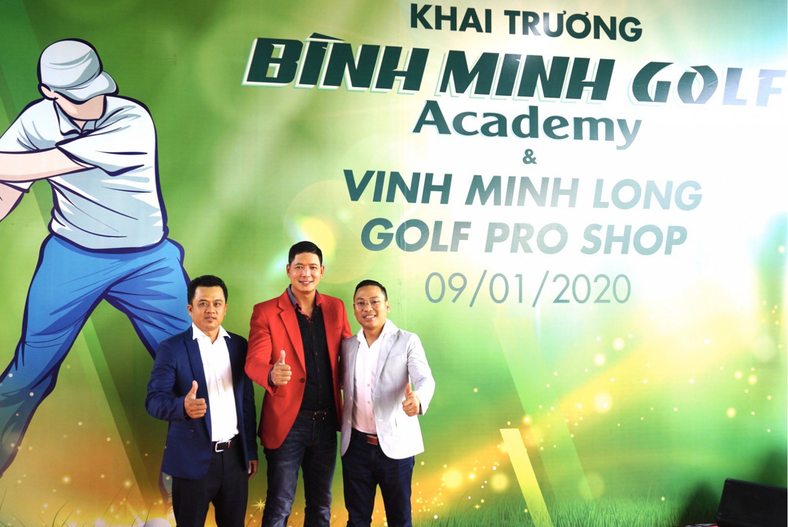 Bộ ba golfer đại diện cho Proshop Vinh Minh Long