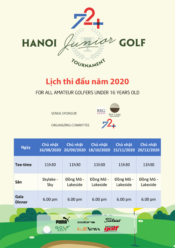 Lịch thi đấu Hanoi Junior Golf Tour 2020