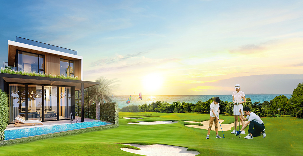 Golf Villas mang vẻ đẹp tinh tế với tầm nhìn 360 độ ra Sân Golf PGA