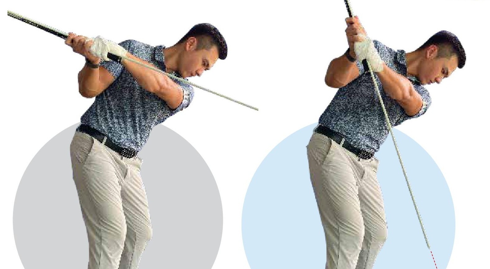 Backswing hiệu quả với alignment stick