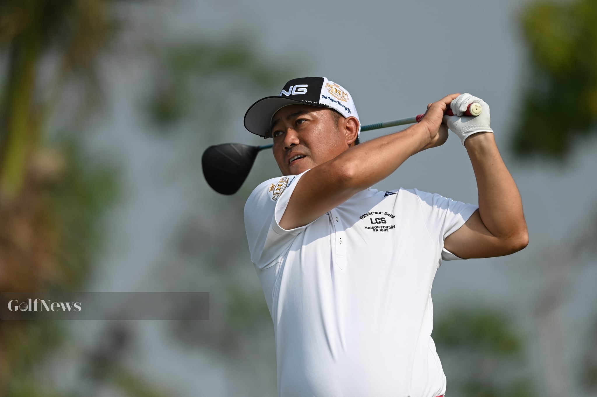 Golfer Hà Ngọc Hoàng Lộc và Thái Trung Hiếu đã dành 3&2 trước Đỗ Duy Hiền và Nguyễn Quốc Tình của đọi tuyển Miền Nam. Ảnh Golfnews