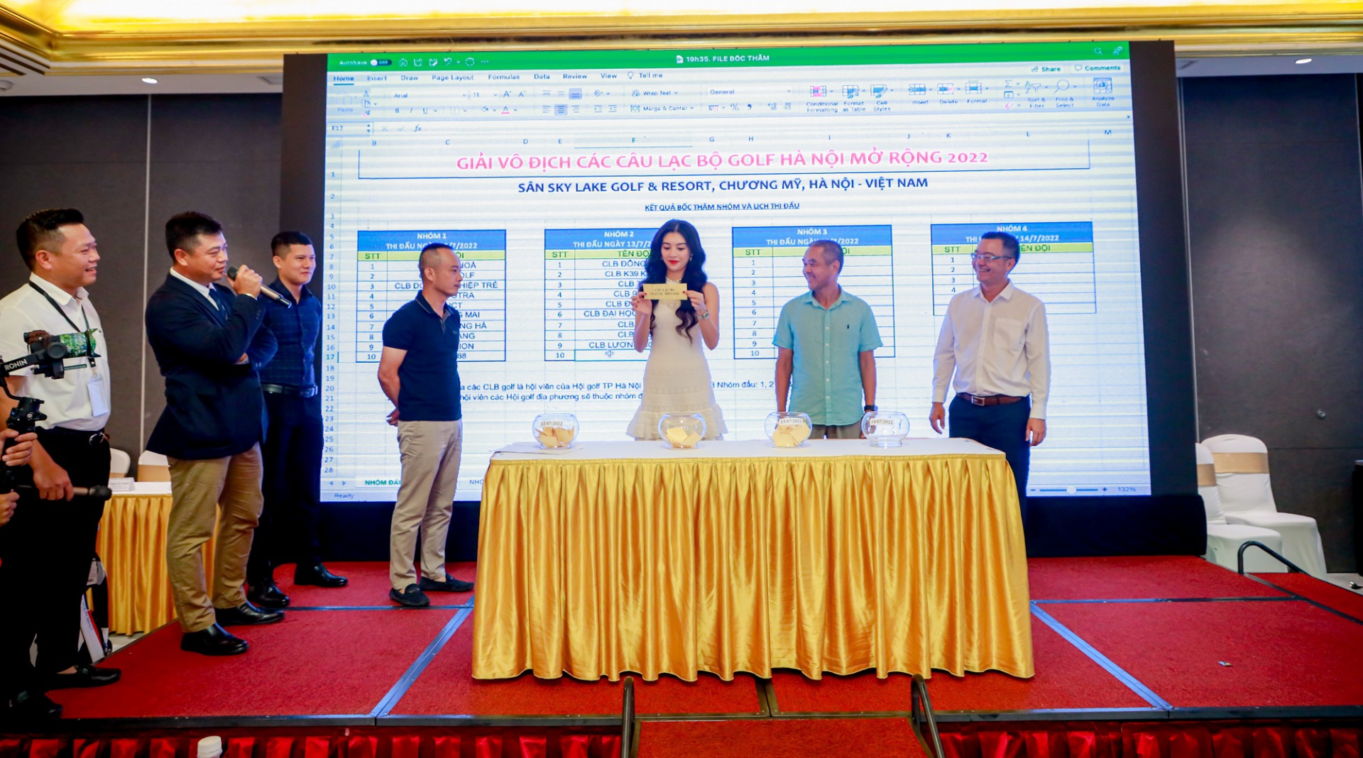Danh sách các nhóm đấu giải Vô địch các CLB golf Hà Nội 2022
