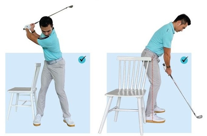 Hạn chế sàng hông khi backswing và downswing