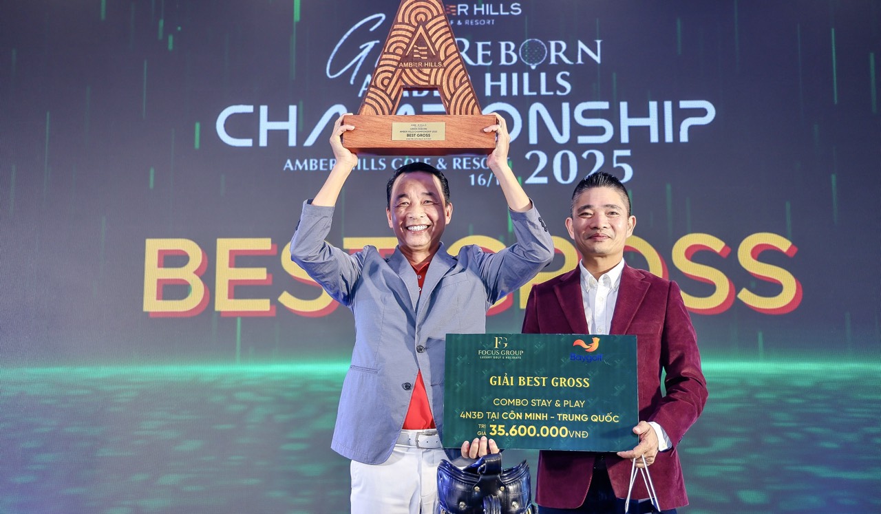 Golfer Lê Hùng Nam ghi HIO, đăng quang Amber Hills Championship 