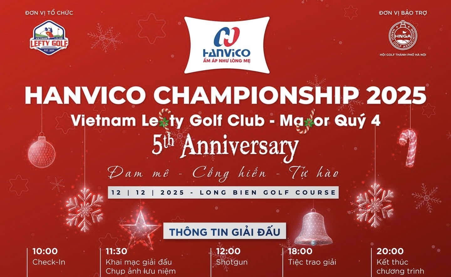 Công bố giải Major Quý IV của CLB Golf Tay Trái Việt Nam 
