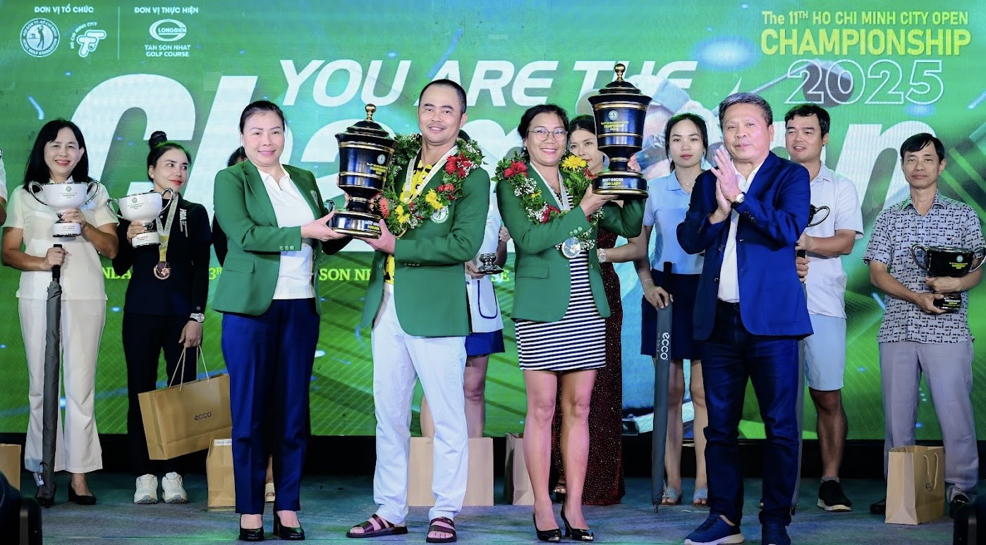 Dương Quốc Tuynh & Nguyễn Thị Ngọc Dung đăng quang Giải golf VĐ TP.HCM Mở rộng Lần thứ 11-2025