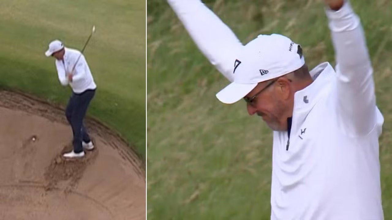 Pha cứu bóng xuất sắc từ bunker của Phil Mickelson tại The Open 2025