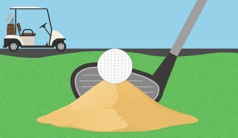 Luật Golf giải đáp: Có thể đắp bùn hoặc mùn cưa thay cho tee khi phát bóng?